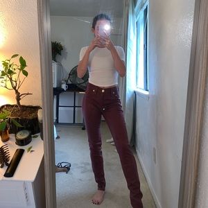 True religión burgandy jeans
